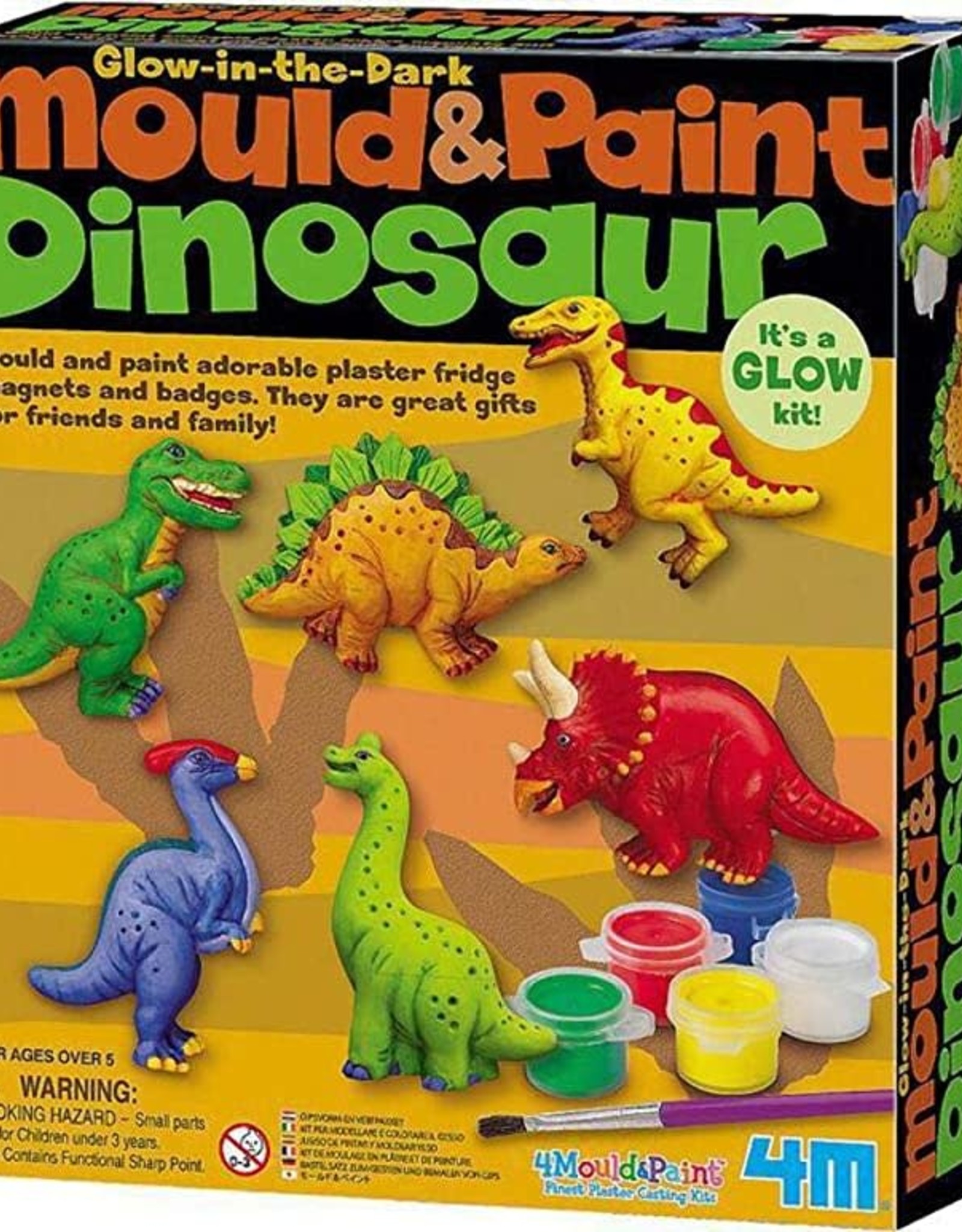 4M Glow in the Dark Dinosaur Mould & Paint Kit 3