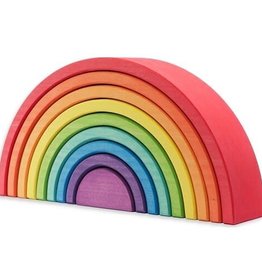 Ocamora 9 Piece Wooden Rainbow Stacker - Red