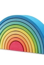 Ocamora 9 Piece Wooden Rainbow Stacker - Blue