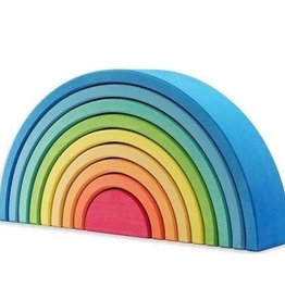 Ocamora 9 Piece Wooden Rainbow Stacker - Blue