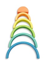 Ocamora 6 Piece Wooden Rainbow Stacker - Blue