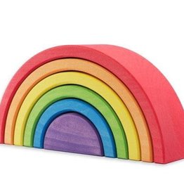 Ocamora 6 Piece Wooden Rainbow Stacker - Red