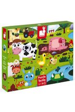 Janod 20 pc Tactile Puzzle - Farm Animals