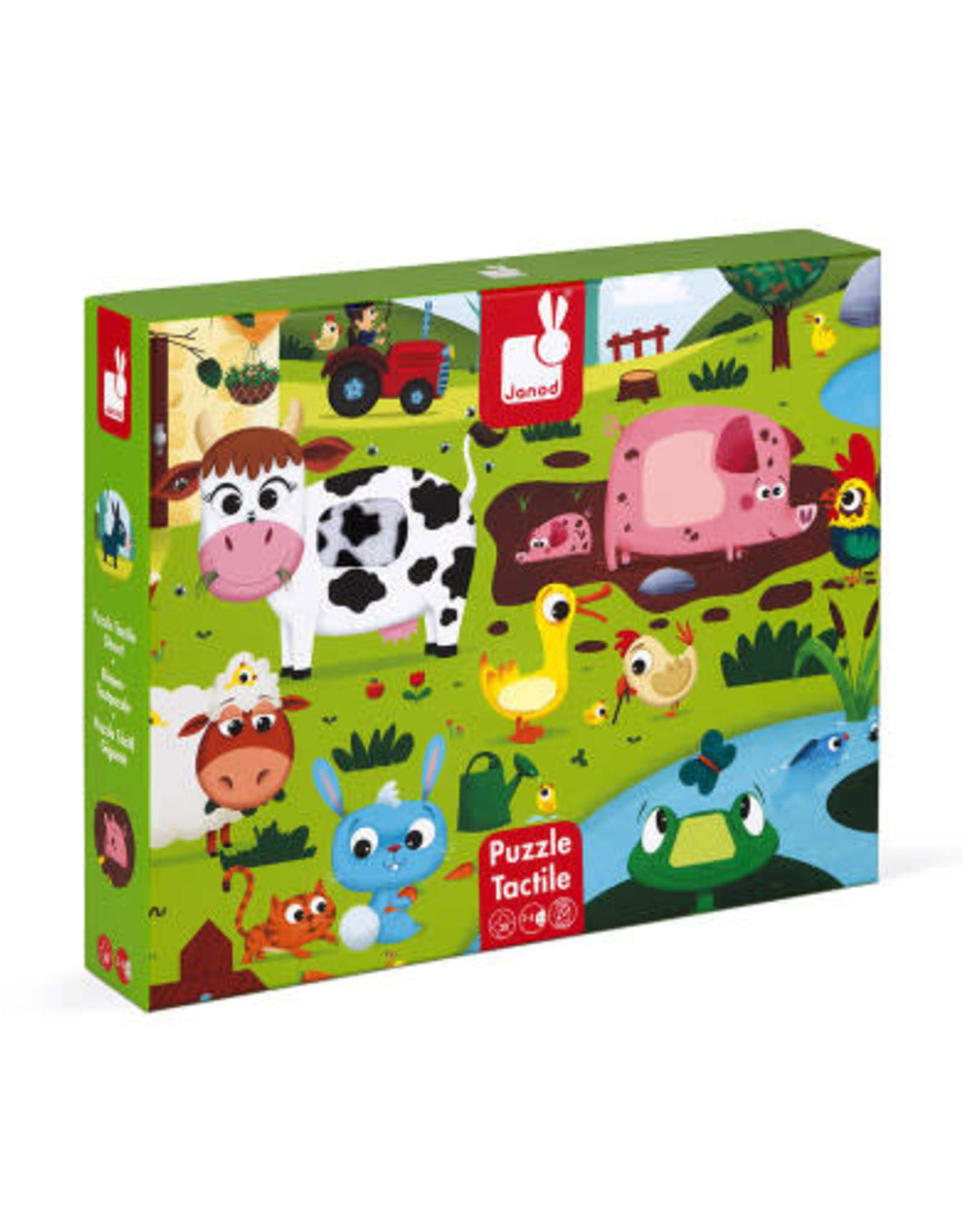 Janod 20 pc Tactile Puzzle - Farm Animals