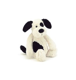 Jellycat Bashful Black/Cream Puppy, Medium