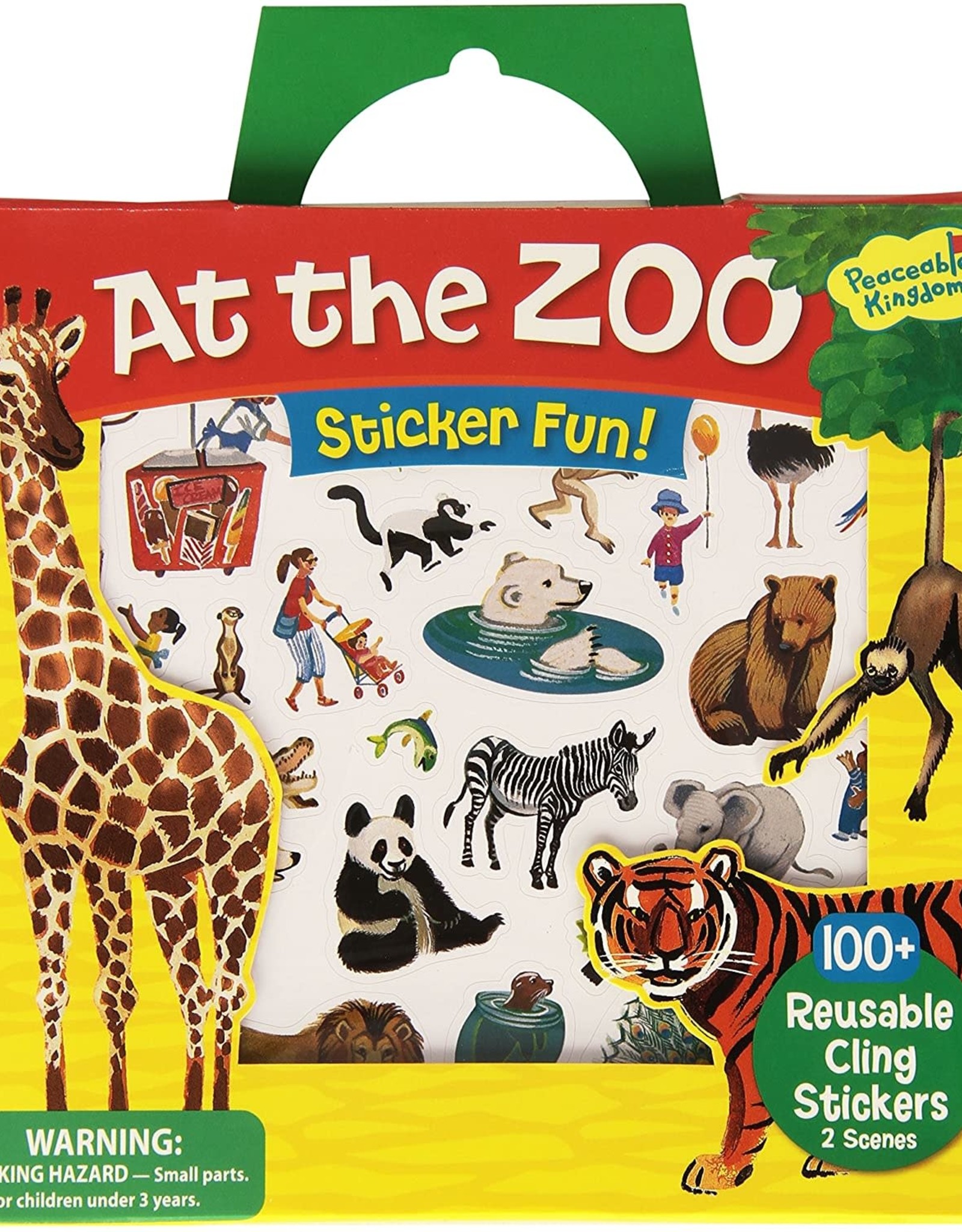 Peaceable Kingdom Reusable Sticker Tote - At the Zoo