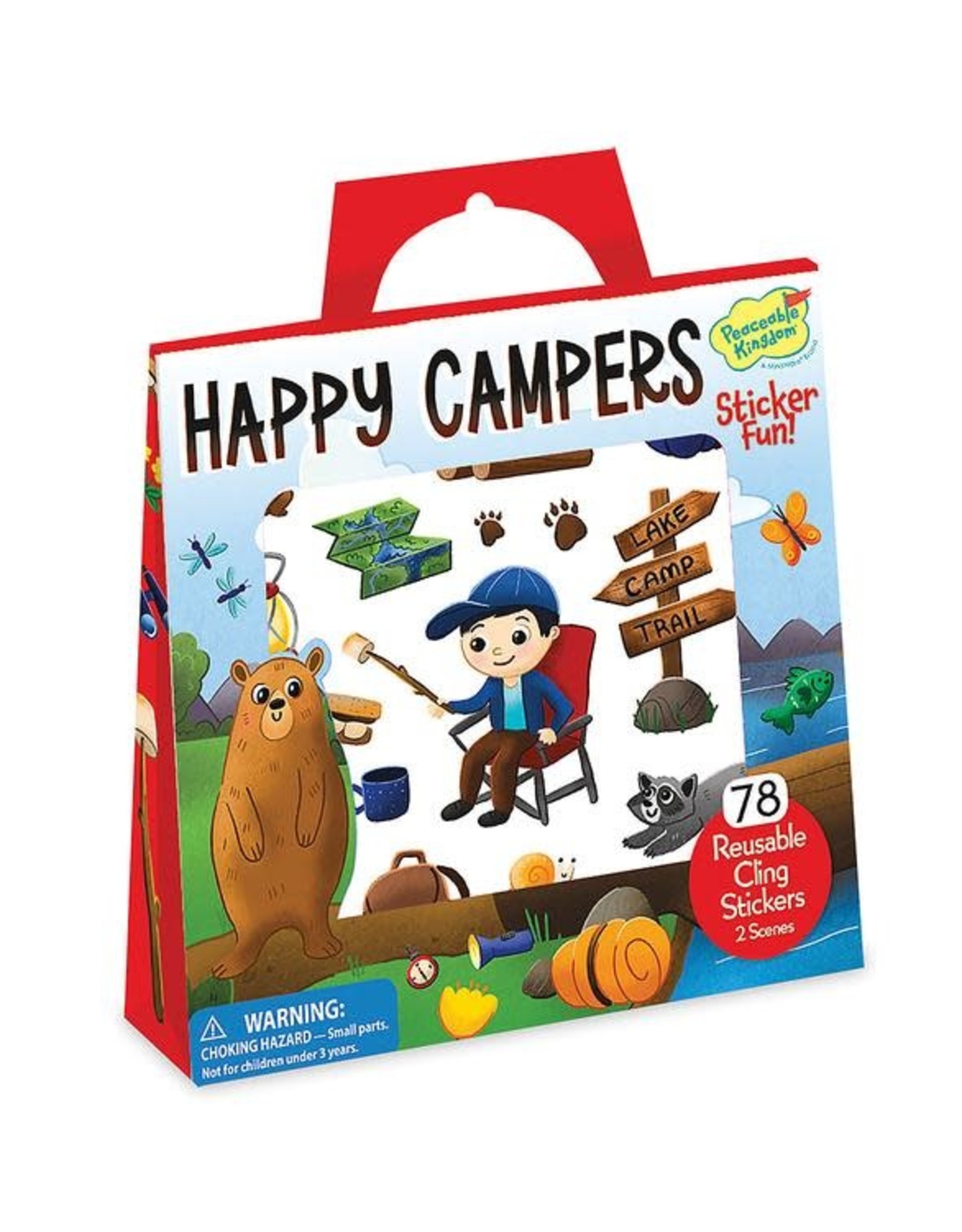 Peaceable Kingdom Reusable Sticker Tote - Happy Campers