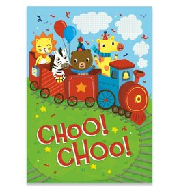 Peaceable Kingdom Choo Choo Train Birthday Card