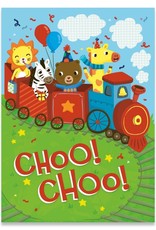 Peaceable Kingdom Choo Choo Train Birthday Card