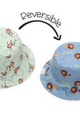 FlapJackKids Kids Reversible Sun Hat - Lion/Monkey - Small (6 mths - 2 yrs)