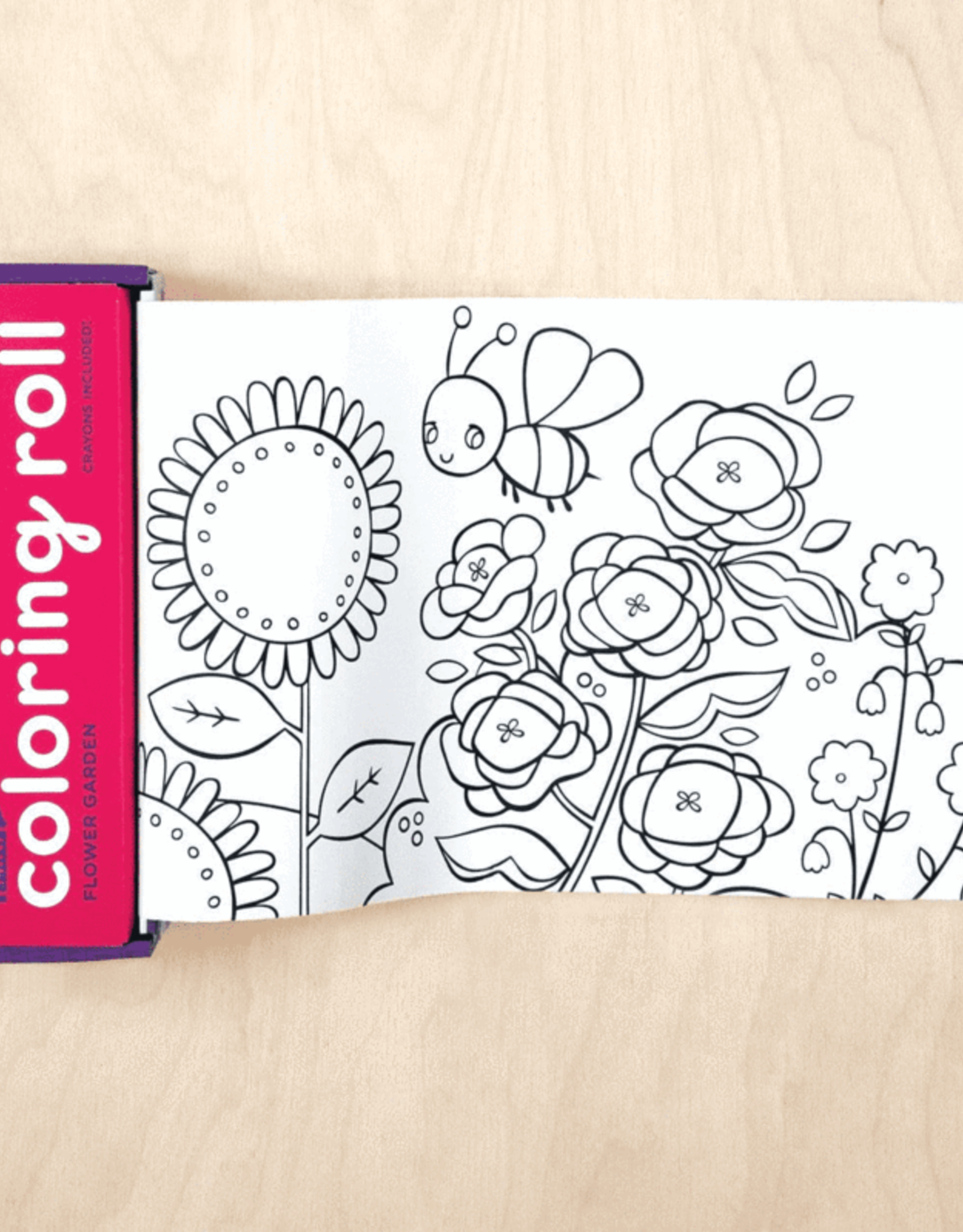 Mudpuppy Flower Garden Mini Coloring Roll