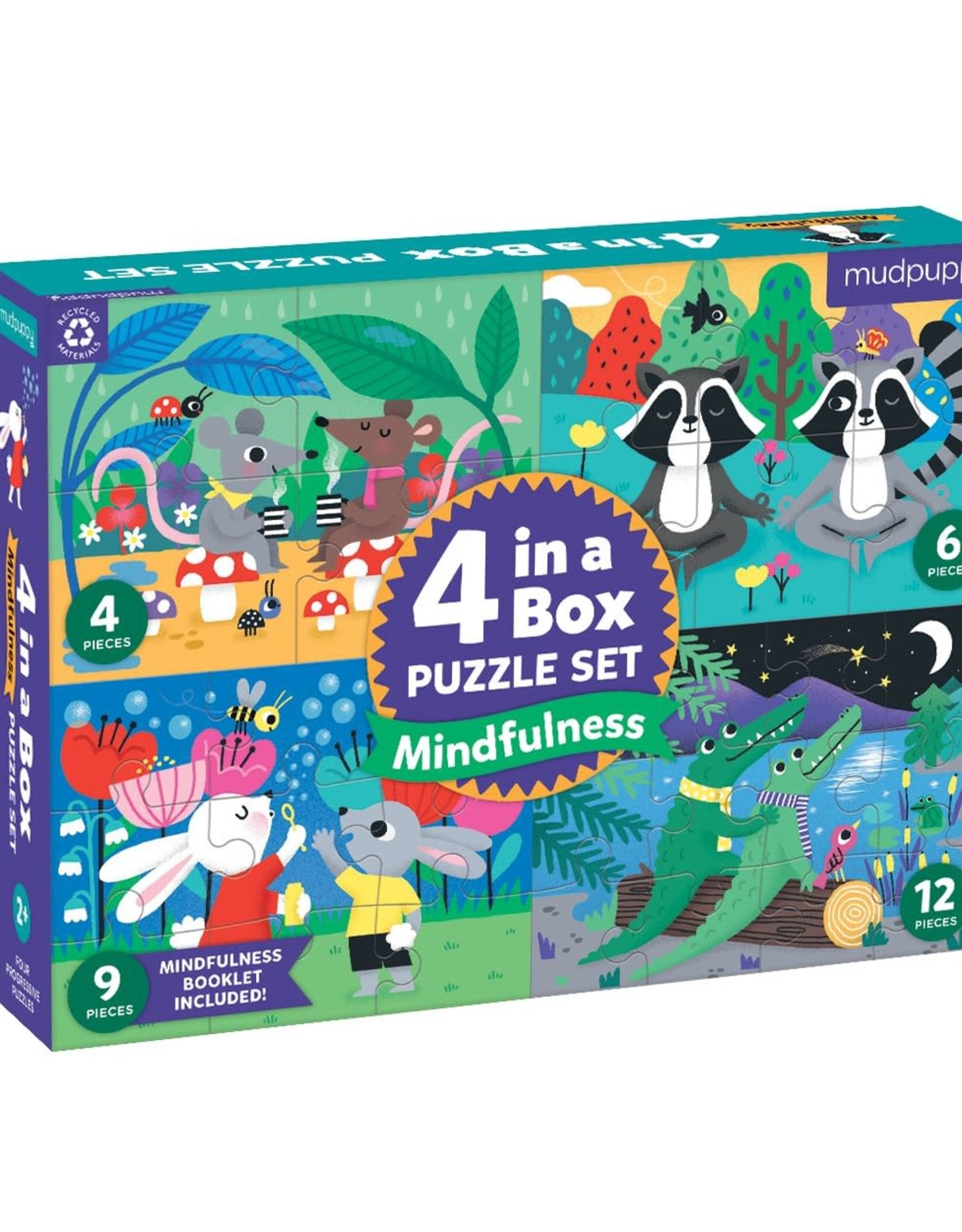 Mudpuppy Mindful 4-in-a-box Puzzle Set