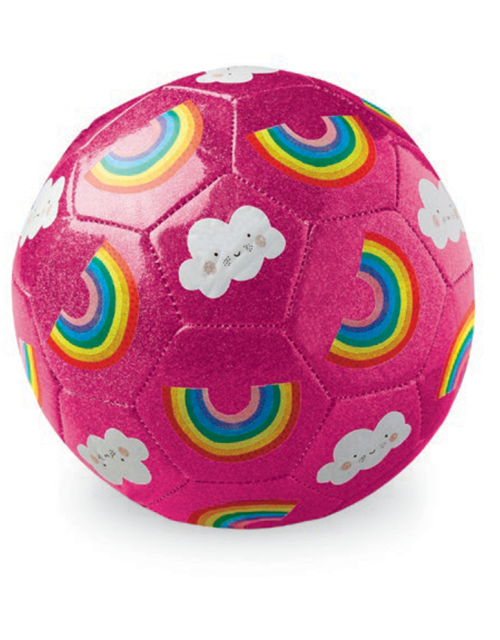 Crocodile Creek Glitter Soccer Ball - Rainbows