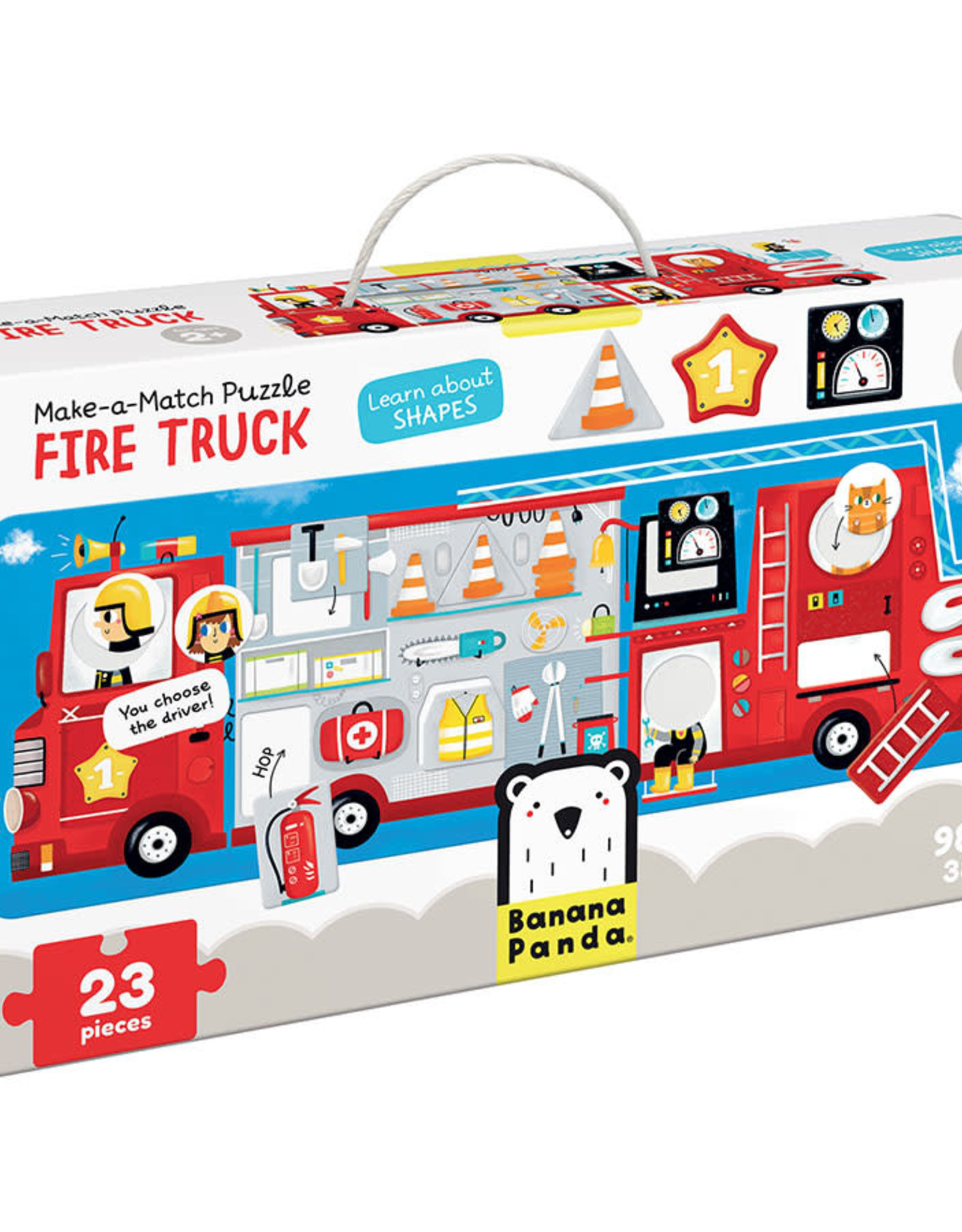 Banana Panda Banana Panda Make-a-Match Puzzle Fire Truck