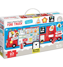 Banana Panda Banana Panda Make-a-Match Puzzle Fire Truck