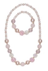 Great Pretenders Pearly Pink Necklace & Bracelet Set