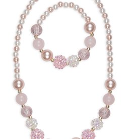 Great Pretenders Pearly Pink Necklace & Bracelet Set