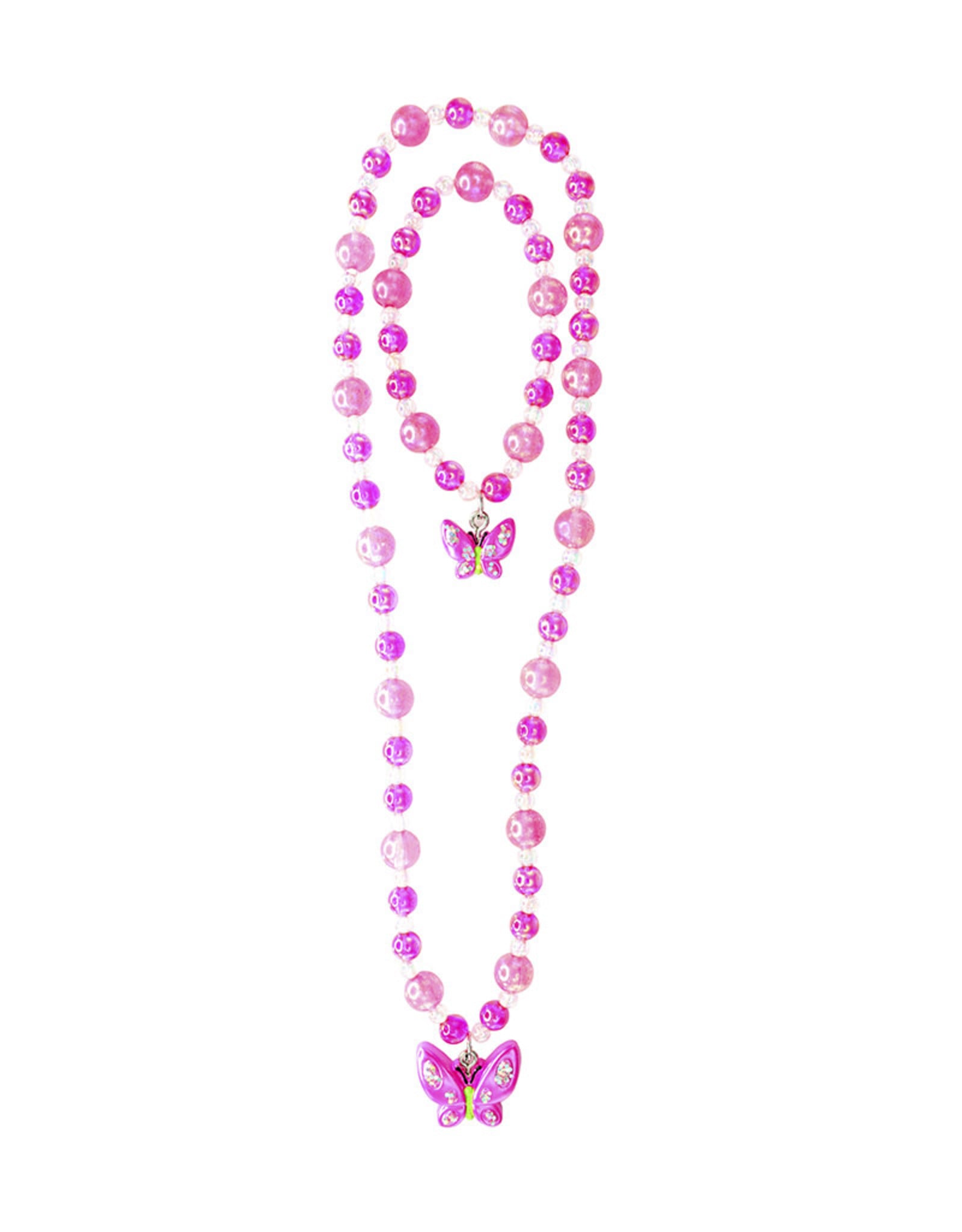 Great Pretenders Jazzy Bead Butterfly Necklace & Bracelet Set