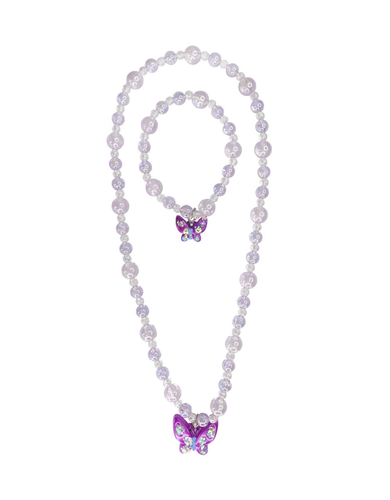 Great Pretenders Jazzy Bead Butterfly Necklace & Bracelet Set