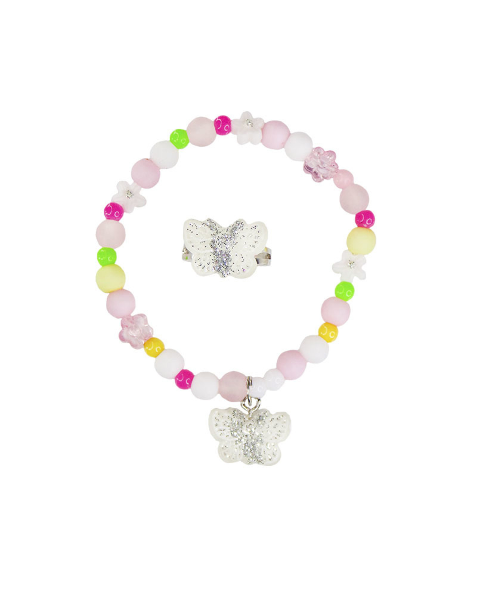 Great Pretenders Sparkle Butterfly Bracelet and Ring Set