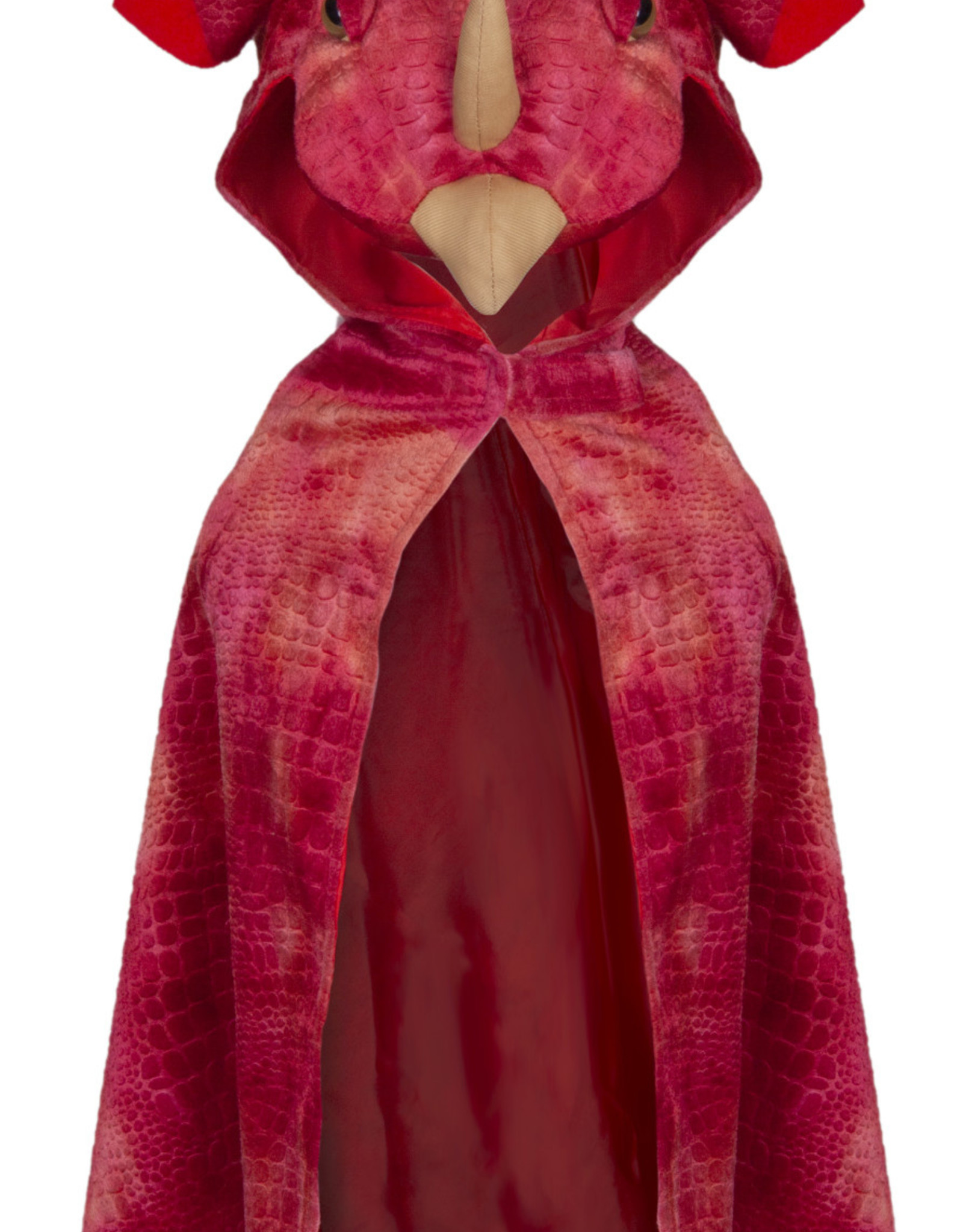 Great Pretenders Triceratops Hooded Cape, Red, Size 4-5