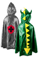 Great Pretenders Reversible Dragon / Knight Cape, Size 5-6