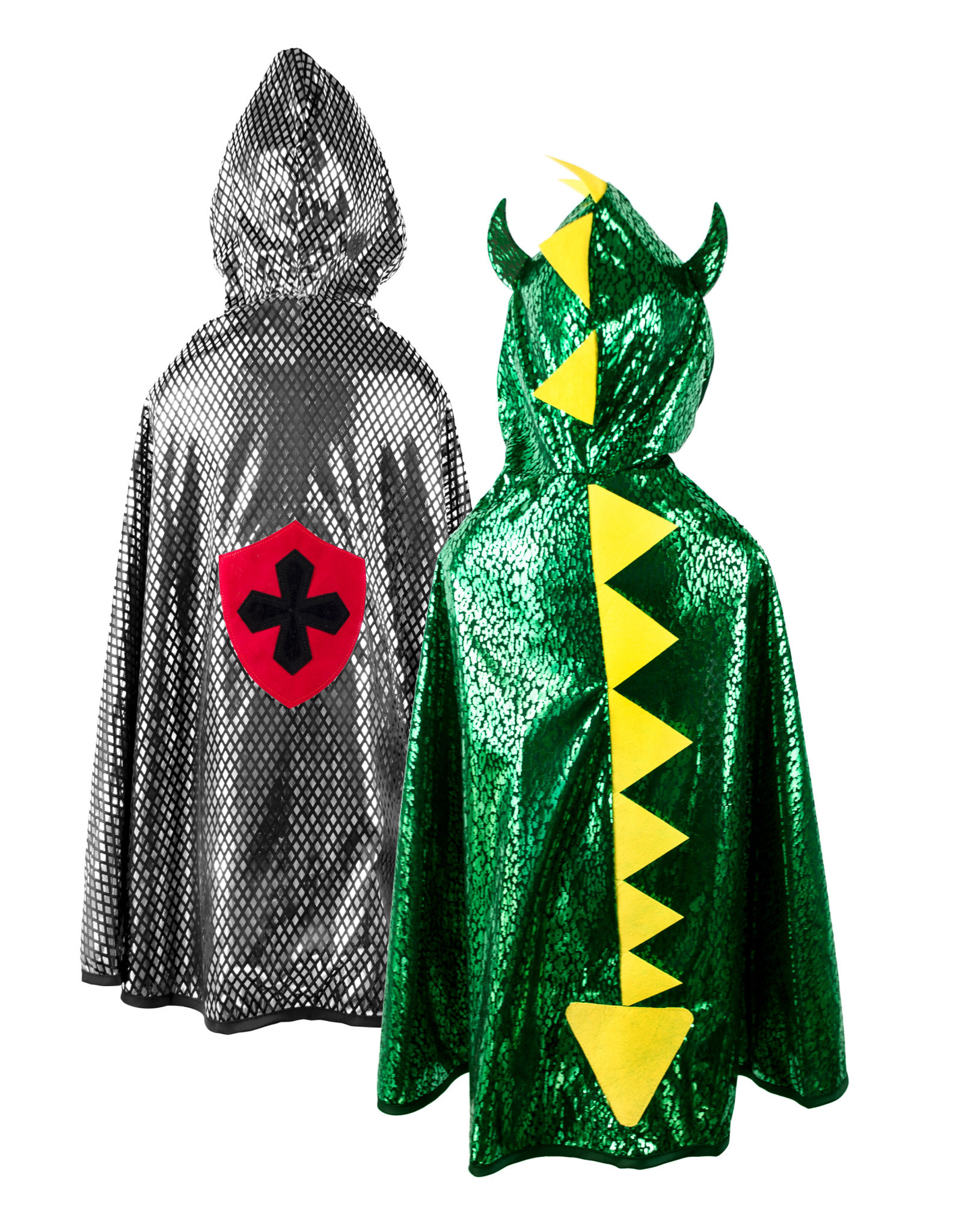 Great Pretenders Reversible Dragon / Knight Cape, Size 5-6