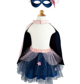 Great Pretenders Super Duper Tutu/Cape/Mask - Pink/Navy