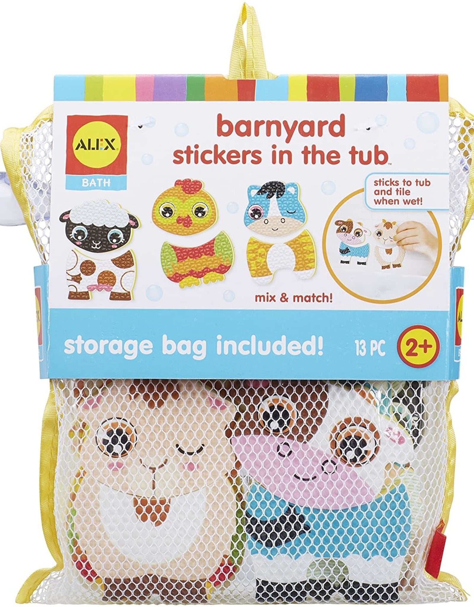 Alex Brands Bath Barnyard Stickers in the Tub