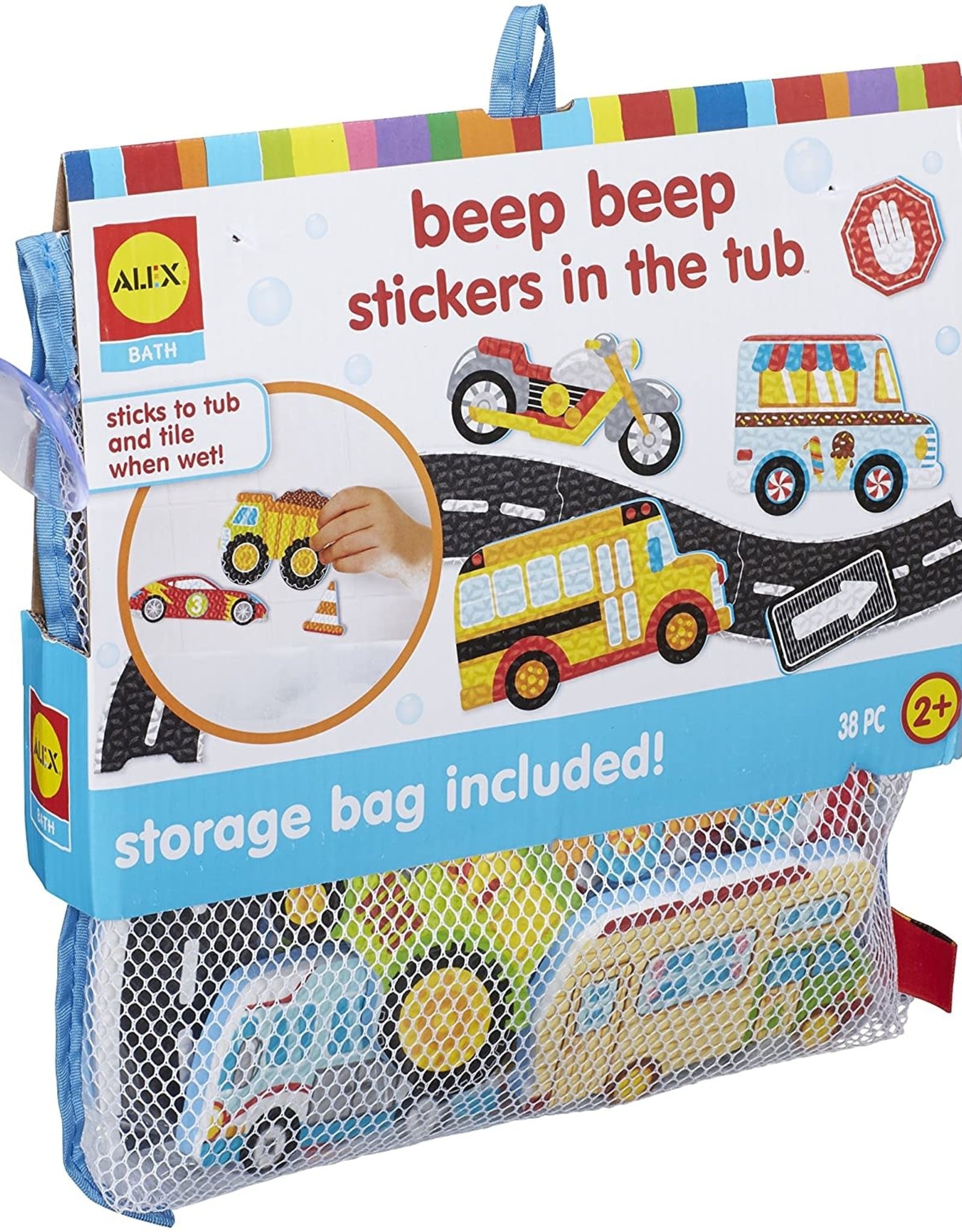 Alex Brands Beep Beep Stickers in the Tub