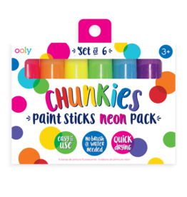 Ooly Chunkies Paint Sticks - Neon - Set of 6