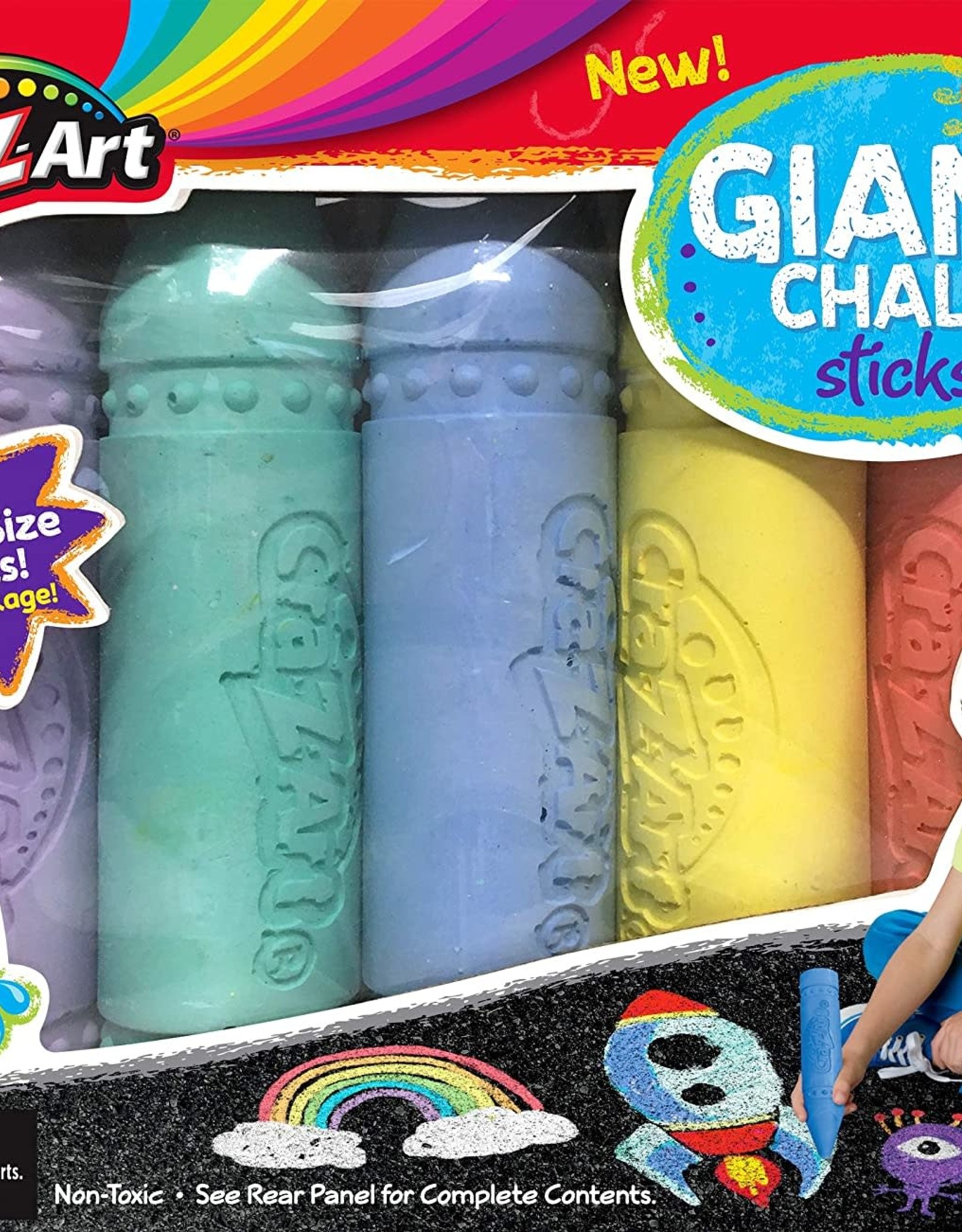 Cra-Z-Art Cra-Z-Art Super Jumbo Sidewalk Chalk - 5 piece