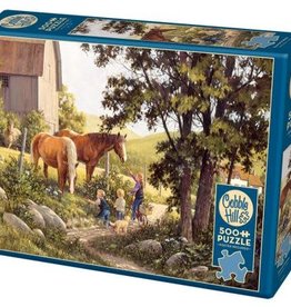 Cobble Hill Puzzles Summer Horses - 500 pc Puzzle