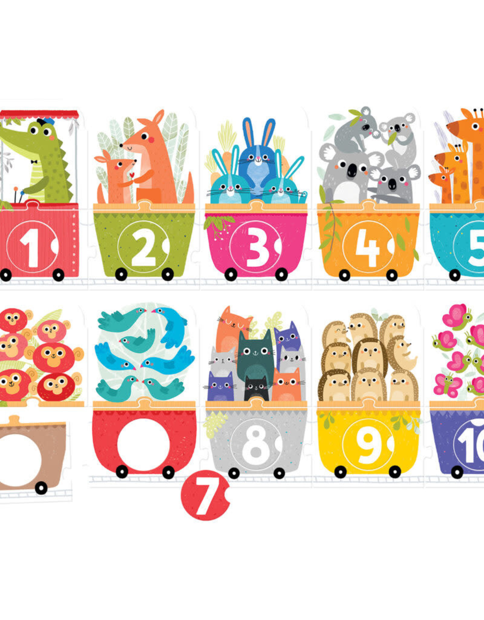 Banana Panda Make a Match Number Train Puzzle