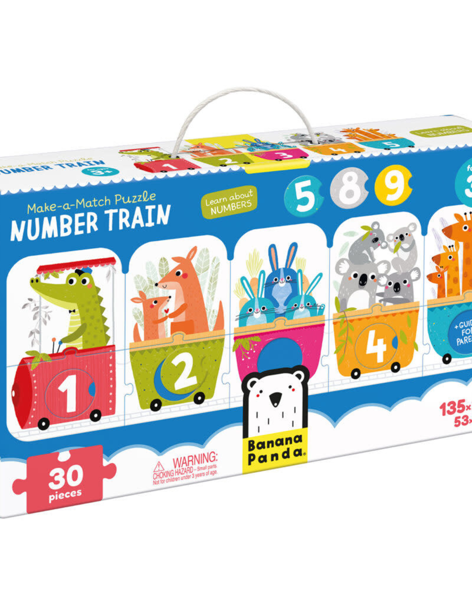 Banana Panda Make a Match Number Train Puzzle