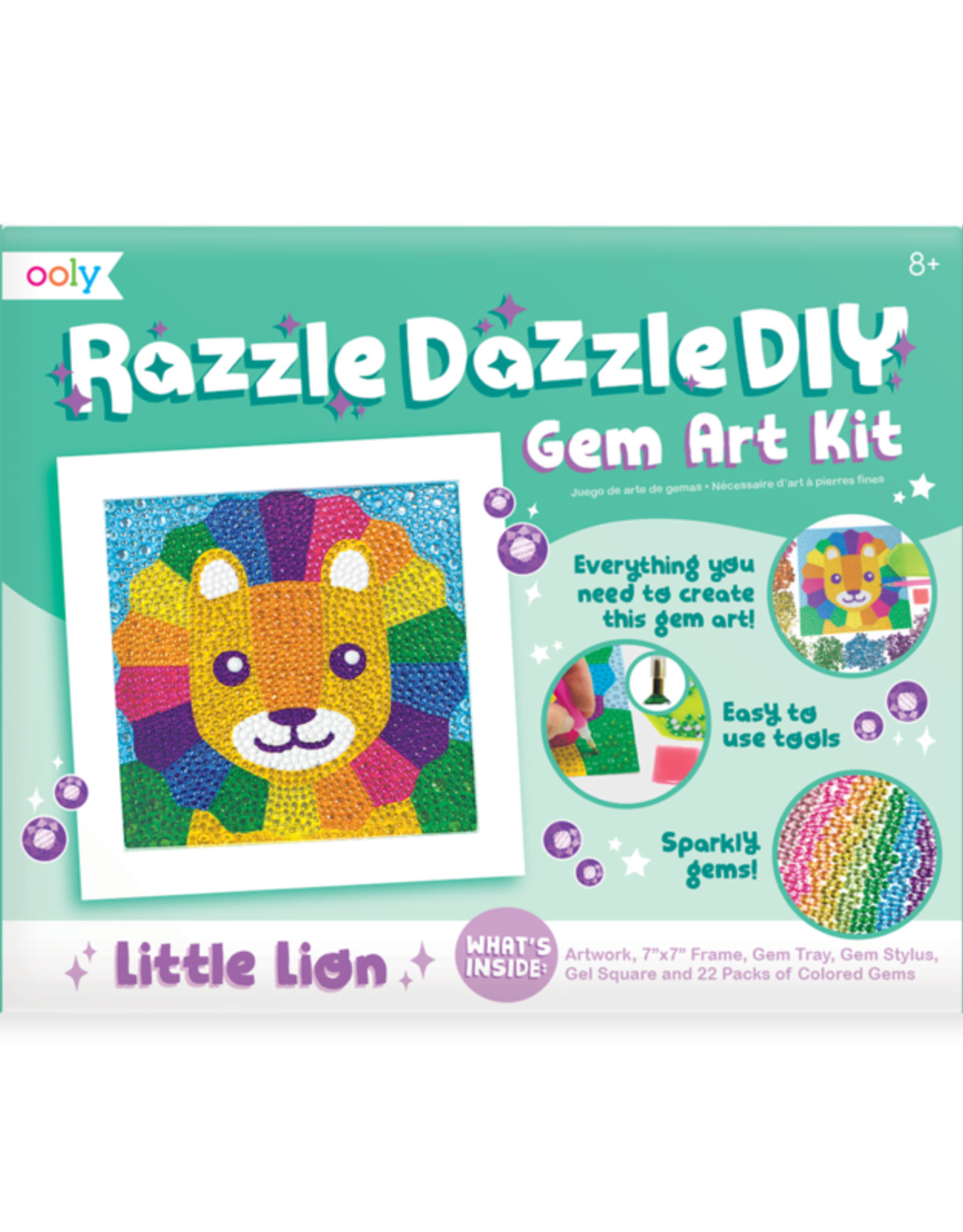 Ooly Razzle Dazzle DIY Gem Art Kit - Lil' Lion