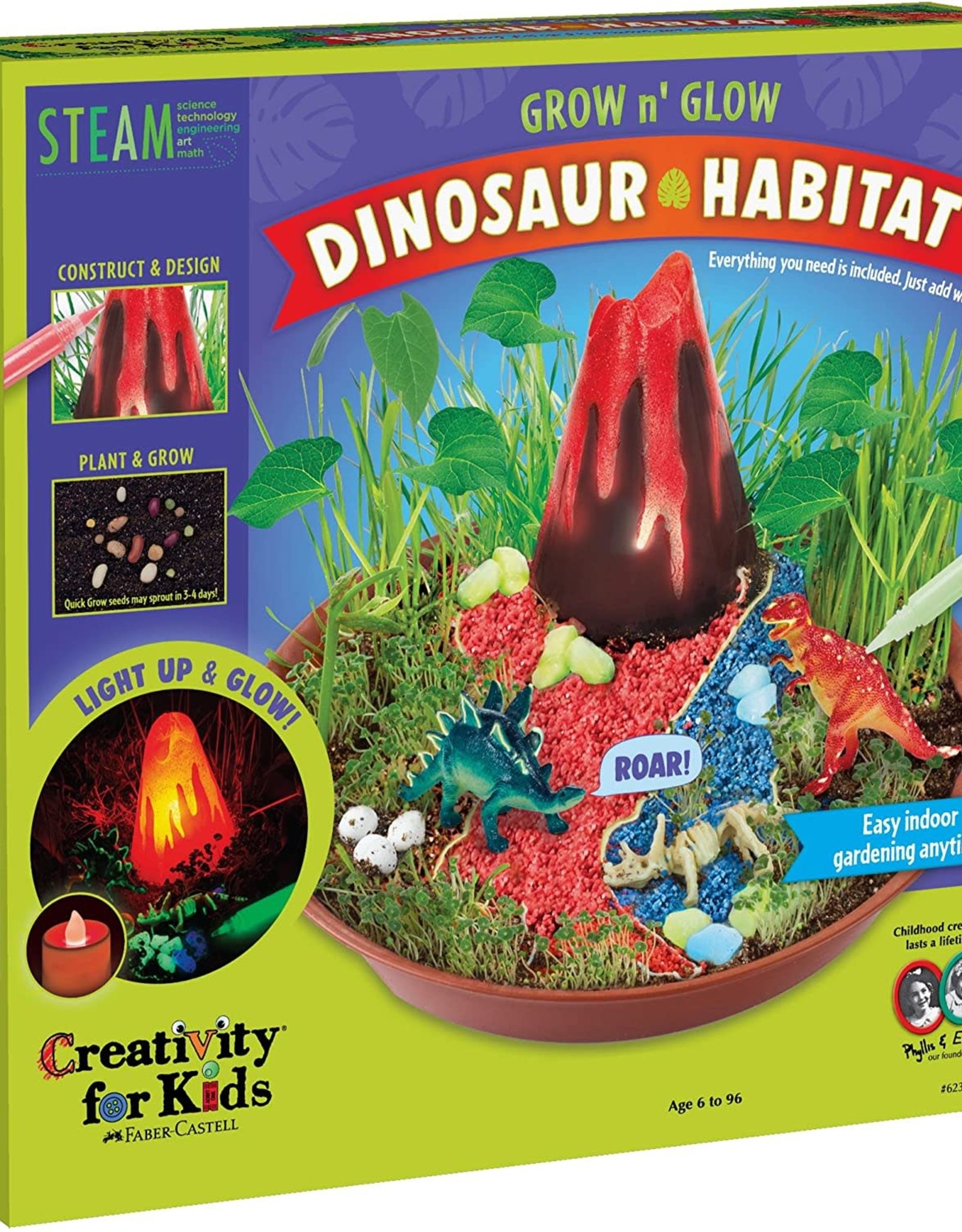 Creativity For Kids Grow N' Glow Dinosaur Habitat