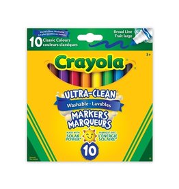 Crayola Ultra-Clean Washable Broad Line Markers, 10 ct
