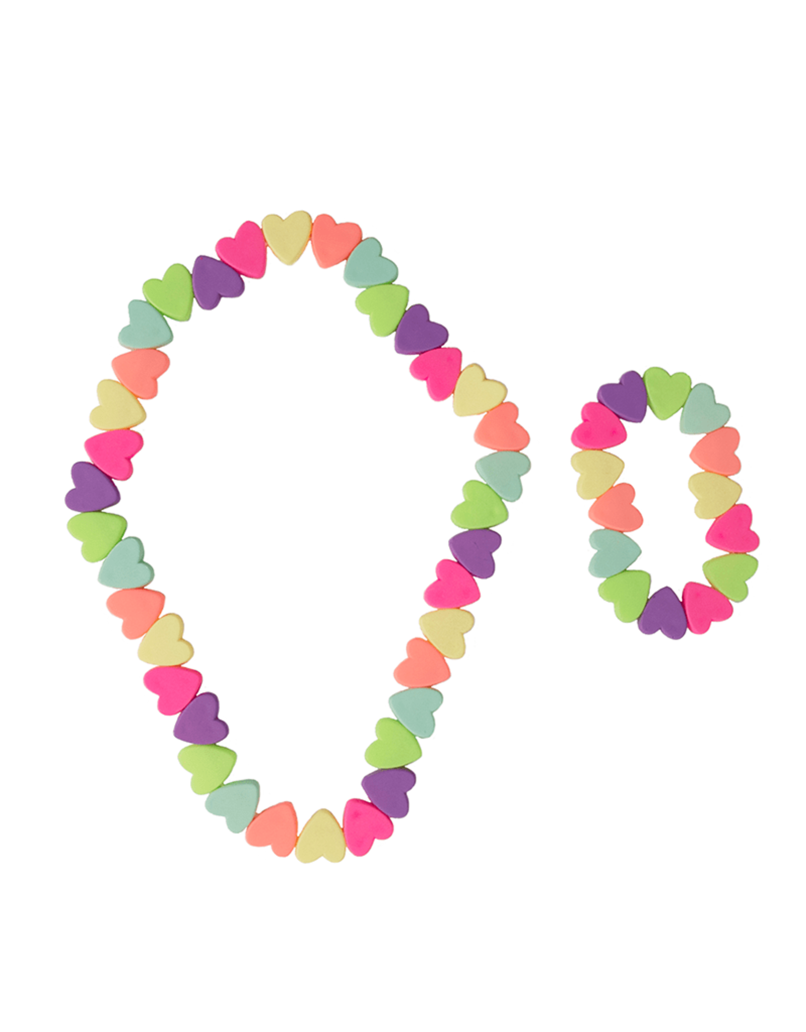 Great Pretenders Sweet Tart Heart Necklace/Bracelet Set