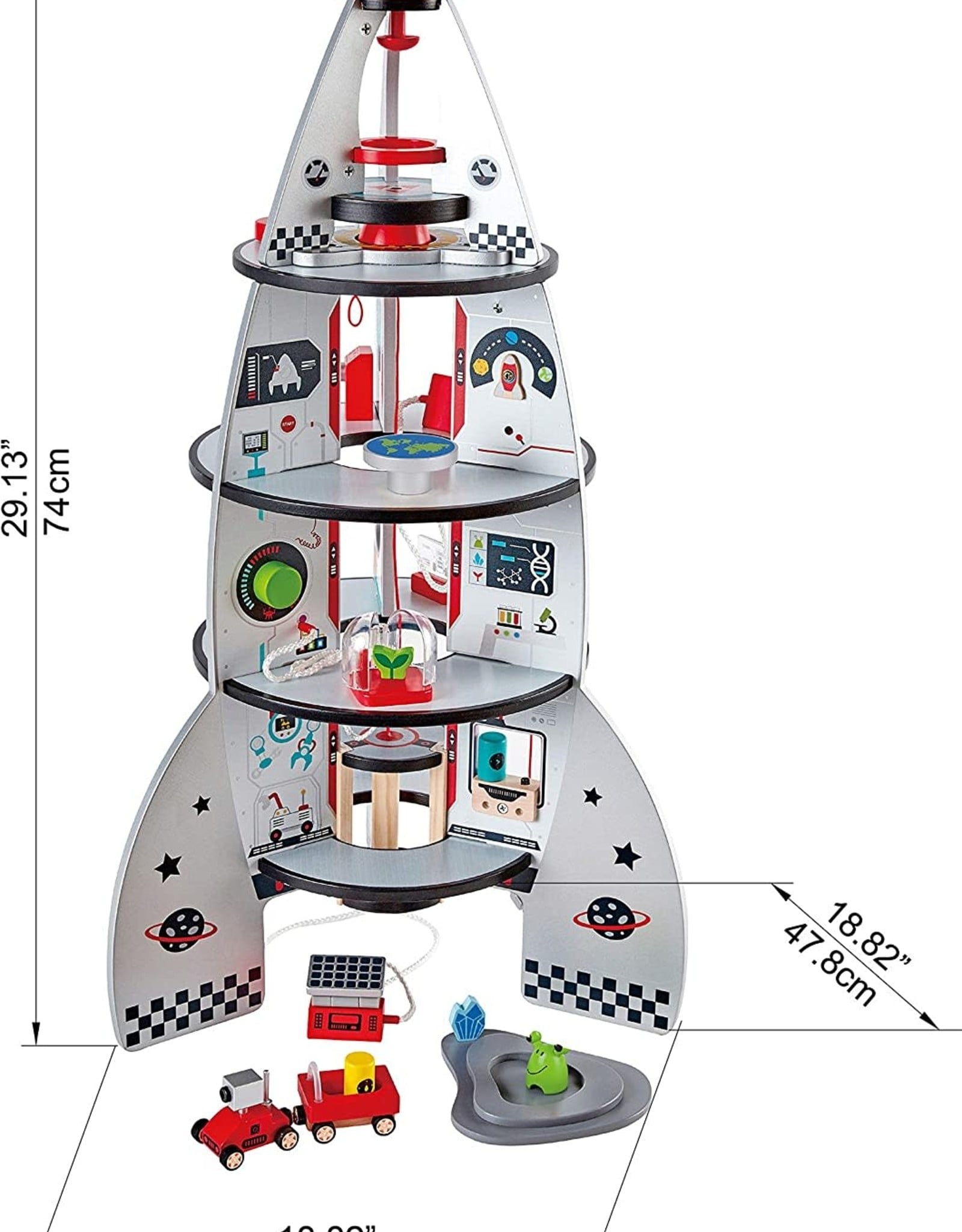 Hape Toys Four Stage Toddler Rocket Ship Playset by Hape