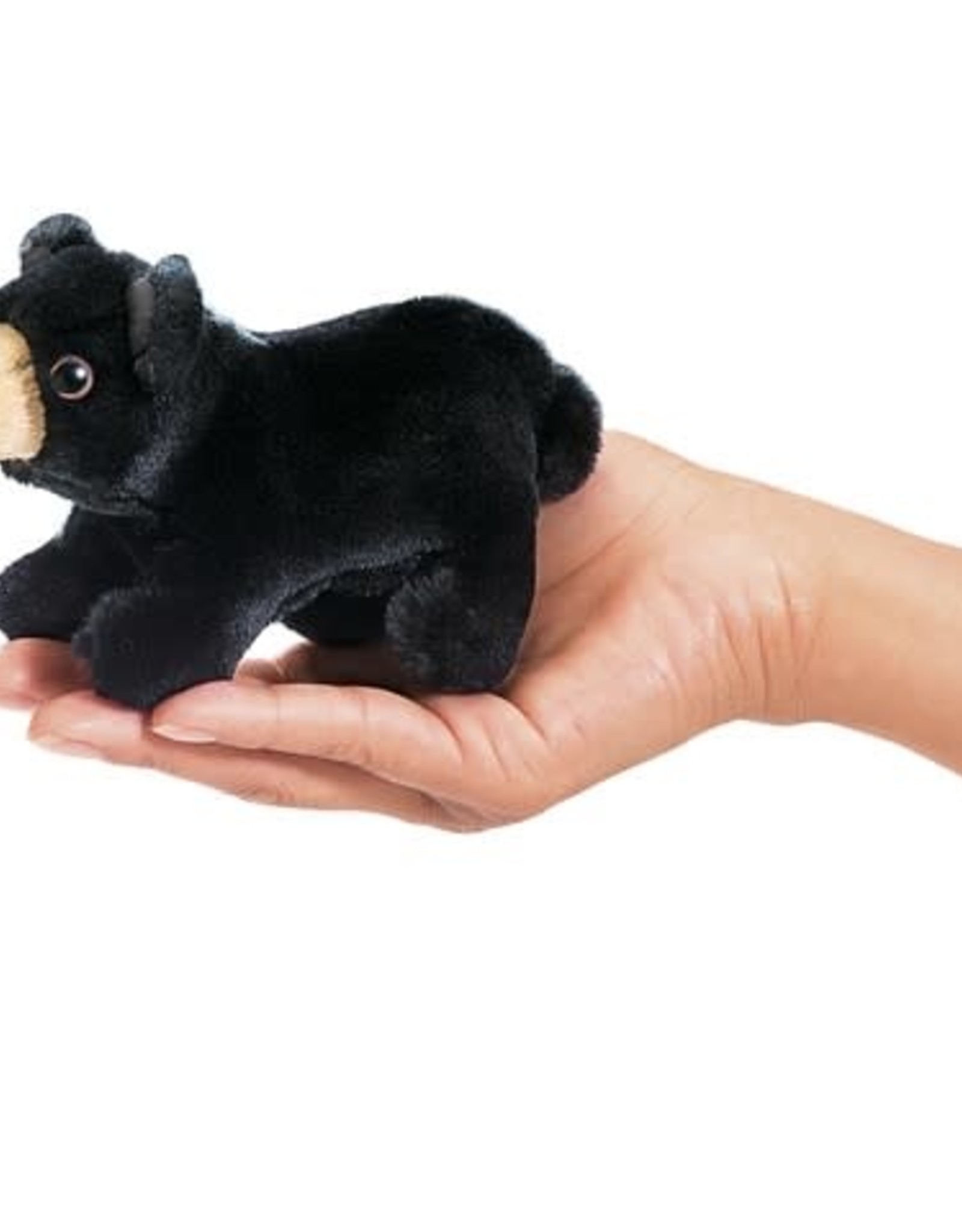 Folkmanis Mini Black Bear Finger Puppet