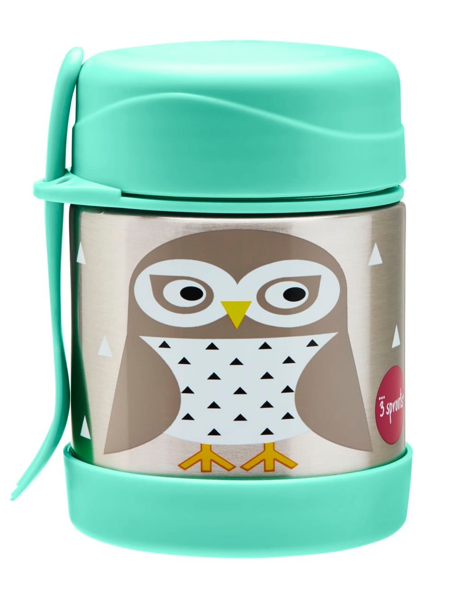 3 Sprouts Stainless Steel Food Jar - Owl