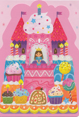 Peaceable Kingdom Princess Castle Cake Die-Cut Birthday Card