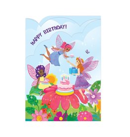 Peaceable Kingdom Fairy Garden Tri-Fold Birthday Card