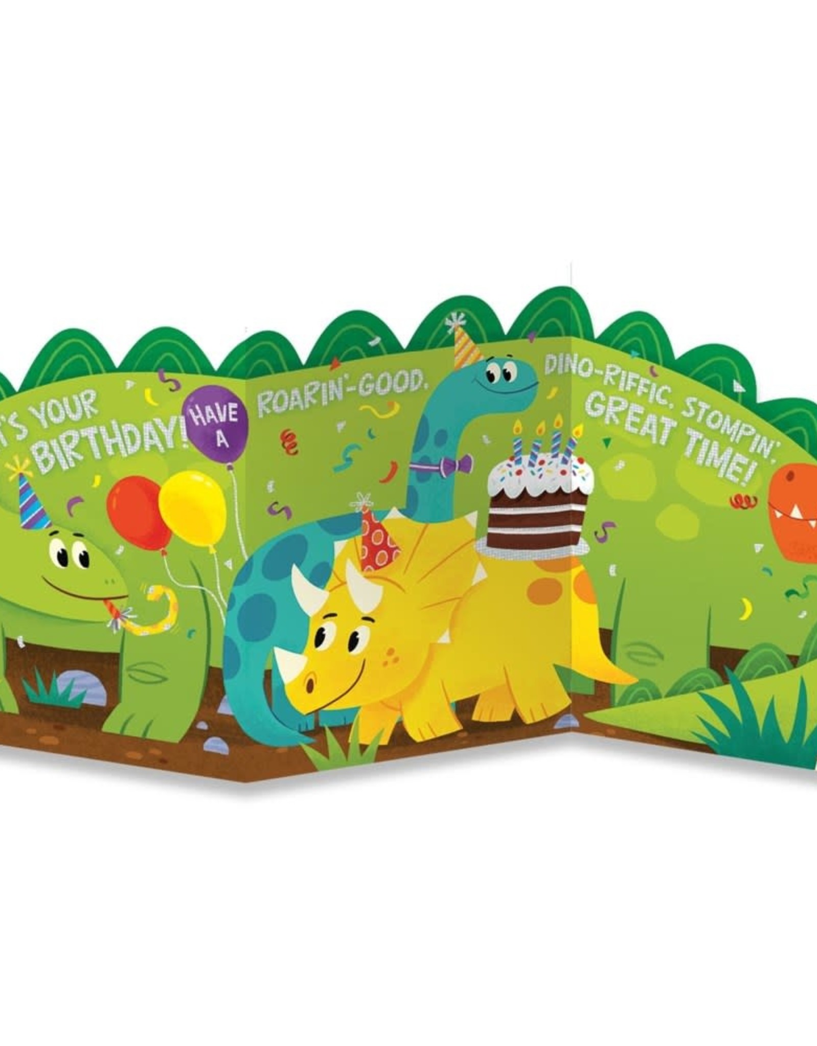 Peaceable Kingdom Dino Tri-Fold Card