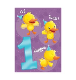 Peaceable Kingdom Duck 1 Year Birthday Card