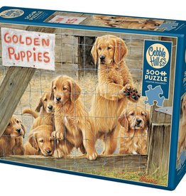 Cobble Hill Puzzles Golden Puppies - 500 pc Puzzle