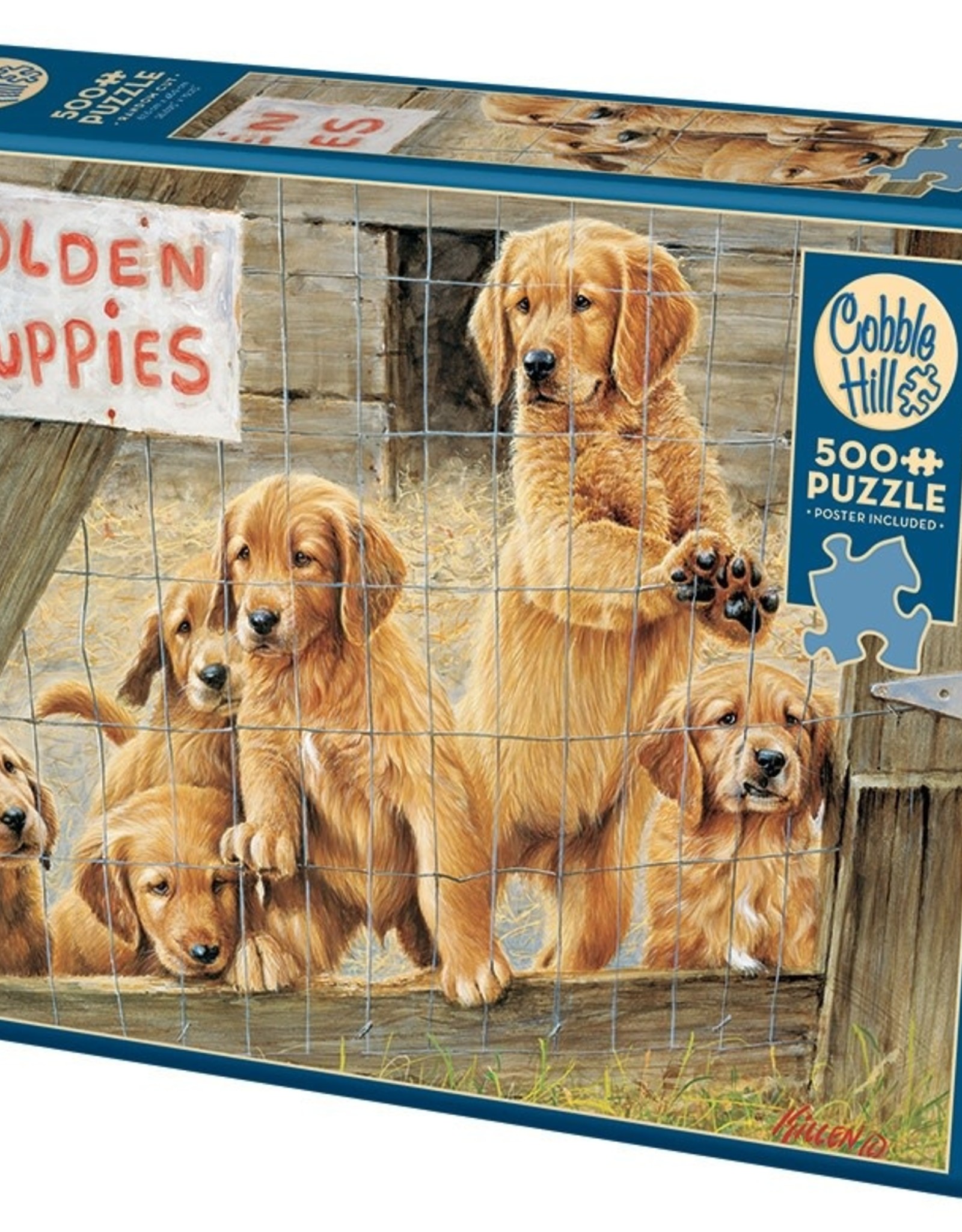 Cobble Hill Puzzles Golden Puppies - 500 Piece Puzzle