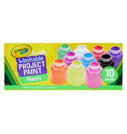 Crayola Washable Paint Jars 2 oz, 10 pack, Neon