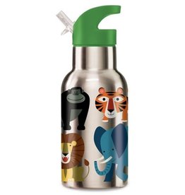Crocodile Creek Crocodile Creek Stainless Steel Drinking Water Bottle - Jungle Friends